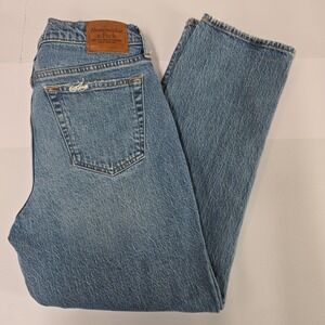 Abercrombie Fitch Athletic Loose Jeans Mens 31x30 Light Wash Distressed Denim